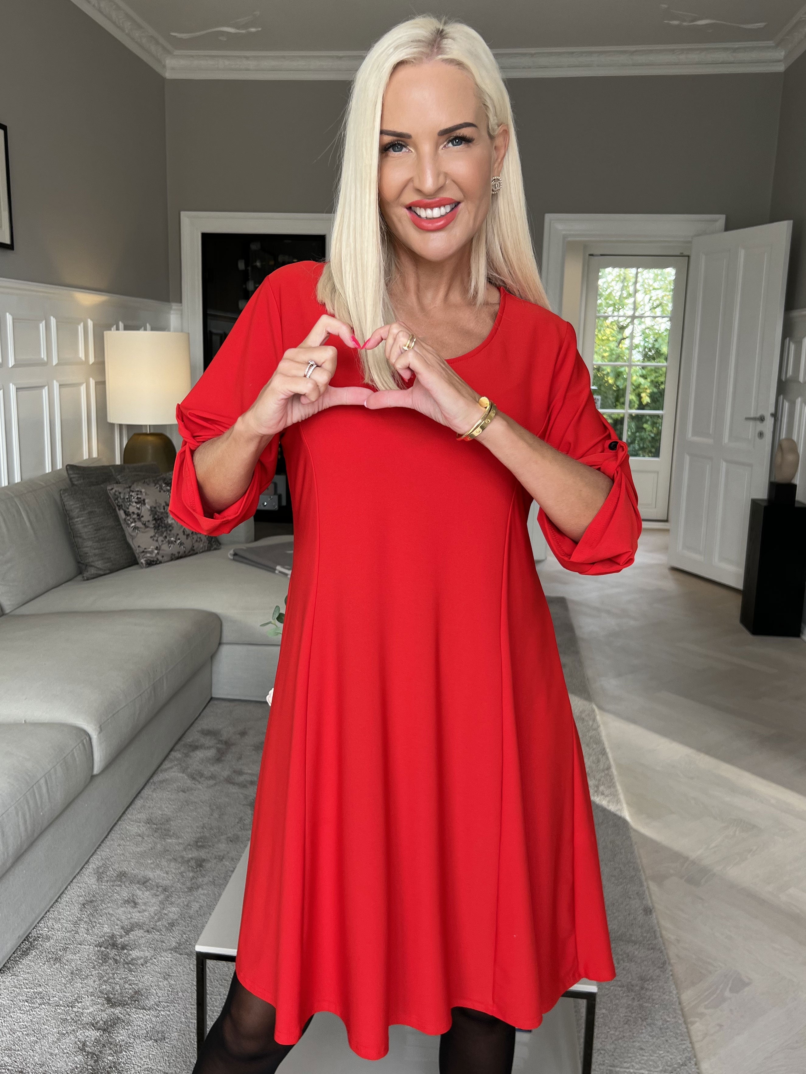 Maj Plain L/S - Slät klänning med resår